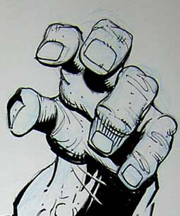 Hulk Jumps- Megacon 2005.  Art by Sergio Cariello. &copy;Marvel