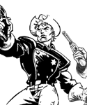 Trigger Twins. Art by Sergio Cariello.©DC Comics/Licensing  Department.