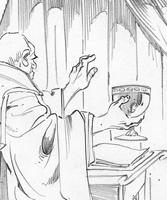 Stories of the Saints:Saint Ann.&copy;Arcadius Press! Pencils and Inks by Sergio Cariello.