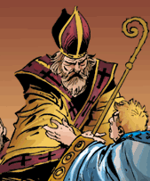 Stories of the Saints:Saint Nick.&copy;Arcadius Press! Pencils and Inks by Sergio Cariello.  Colors by Daniel Burton