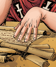 Stories of the Saints:Saint Nick.&copy;Arcadius Press! Pencils and Inks by Sergio Cariello.  Colors by Daniel Burton